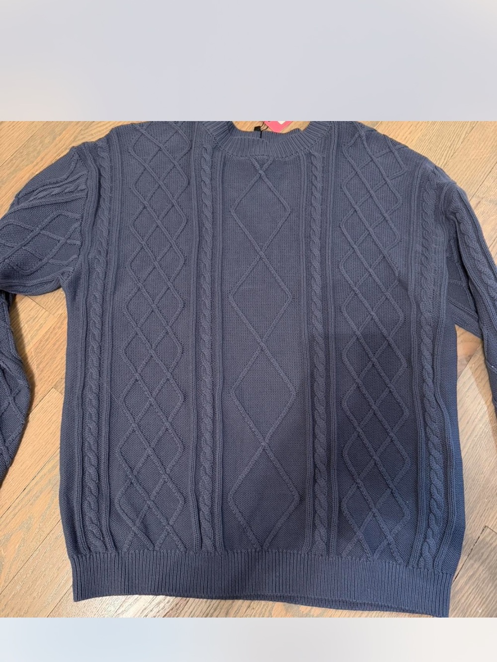 Edikted Women's Cable Knit Crewneck Sweater - Navy